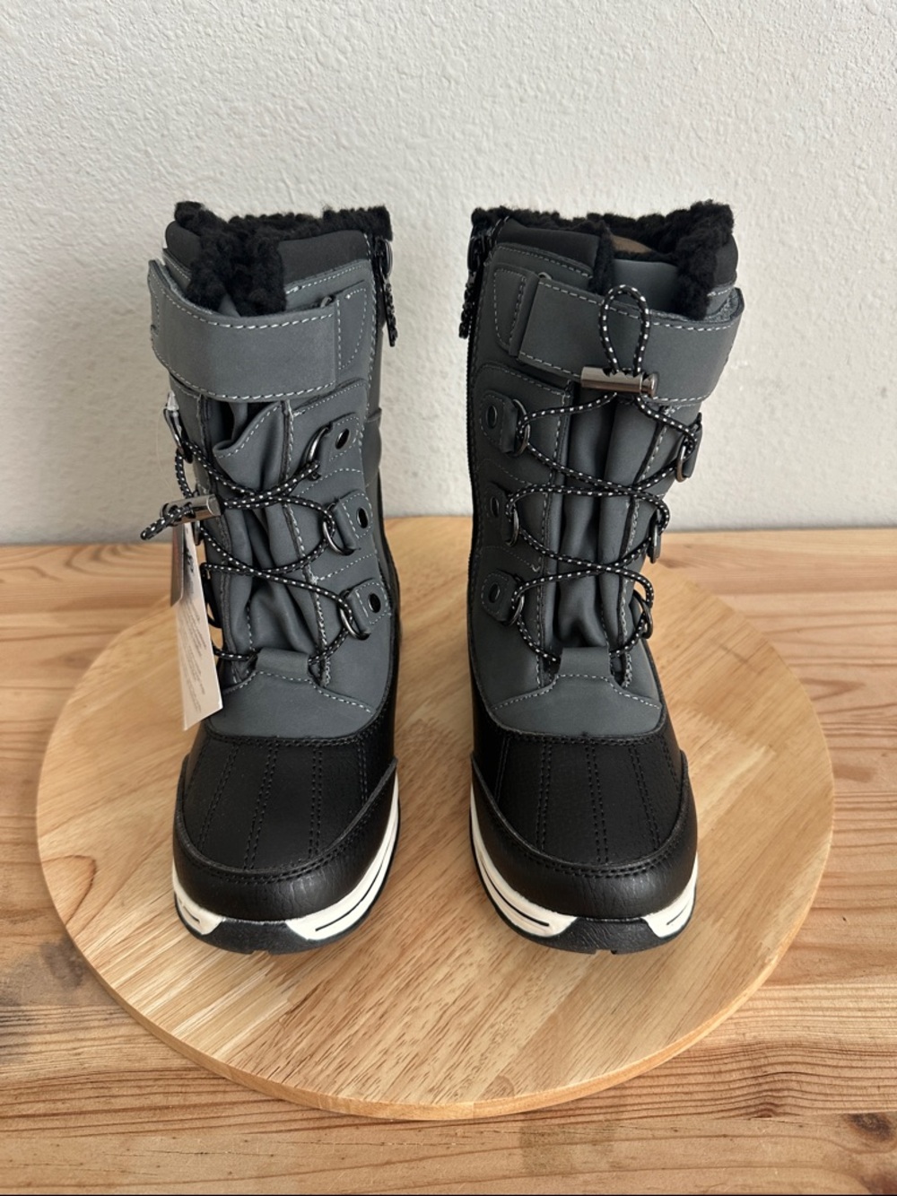 Totes Big Kid Boys Diamond Waterproof Insulated Flat Heel Winter Boots